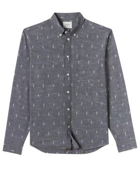 Billy Reid Tuscumbia Shirt Gray & White